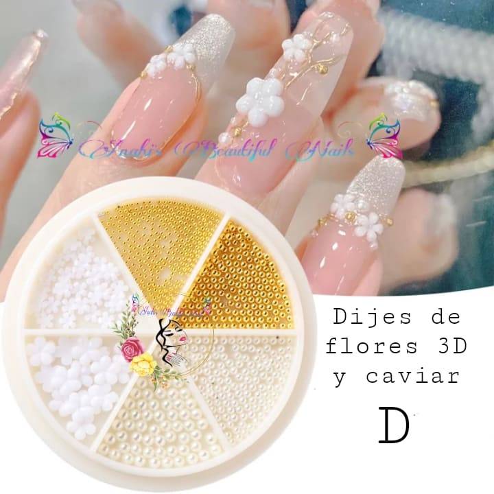 Flores 3D y balines ruedita D