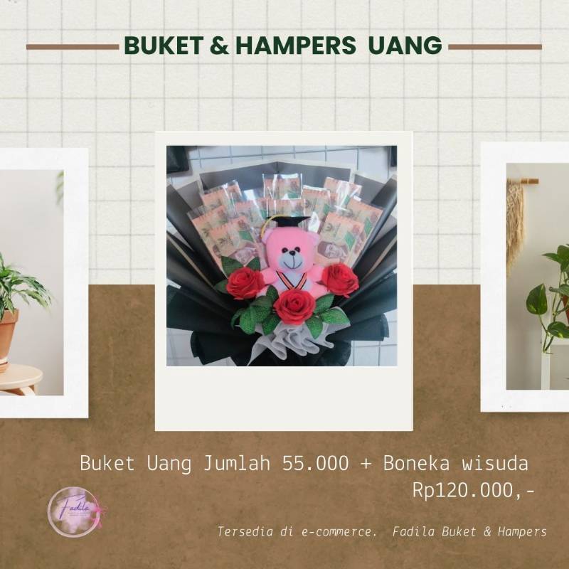 Buket uang + boneka