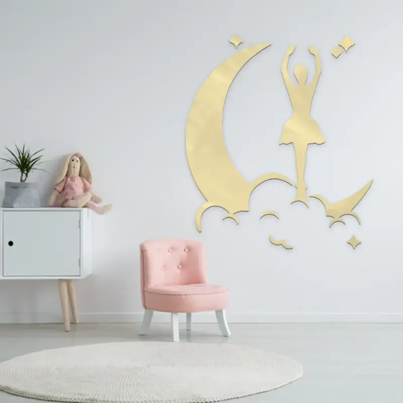 لوحة ديكور خشبية مودرن بنقشة راقصة باليه