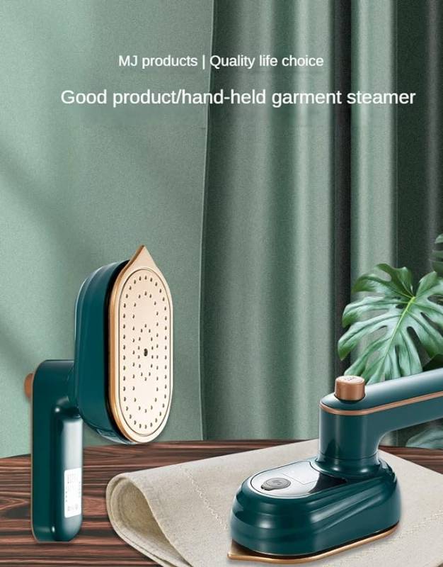 Professional Micro Steam Iron, Travel Iron Steamer for Clothes, Portable Handheld Irons for Dry & Wet Ironing, Mini Steam Iron Suitable for Home Travel Business Green