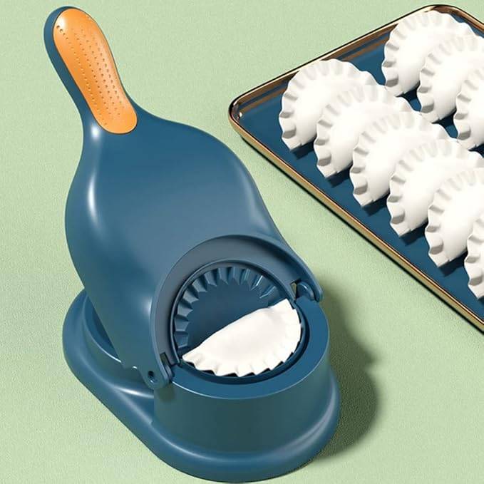 #07 Dumpling Maker Machine for Adult Kids, [NEW] Dumpling Skin Maker Dumpling Moulds, Home Manual Dumpling Making Tool, Happy & Easy to Make Dumplings for New Year Family Ngiht (Upgrade-Blue)