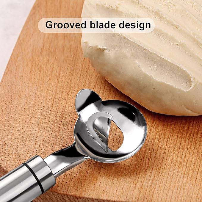 #09 Kitchen Noodle Knife, Noodle Knife Sturdy Slotted Design Small for Kitchen for Home for Chopping Vegetables for Cutting Dough(Right hand)