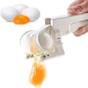 #12 Egg Cracker Tool for Raw Eggs - Egg Breaker Egg Opener Tool One Hand Egg Cracker Egg Shell Opener - Egg Peeler Egg Separator Cute Kitchen Gadgets