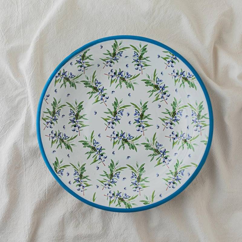 Principal Plate Olive and Flowers BA