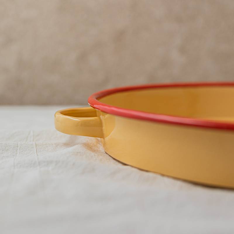 Large Round Tray with handles YR