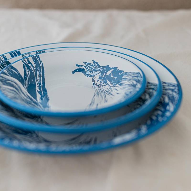 Plate Set x 3 Rooster BA