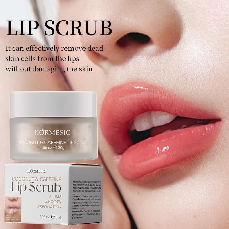 Exfoliante para labios/Lip Scrub de café y coco