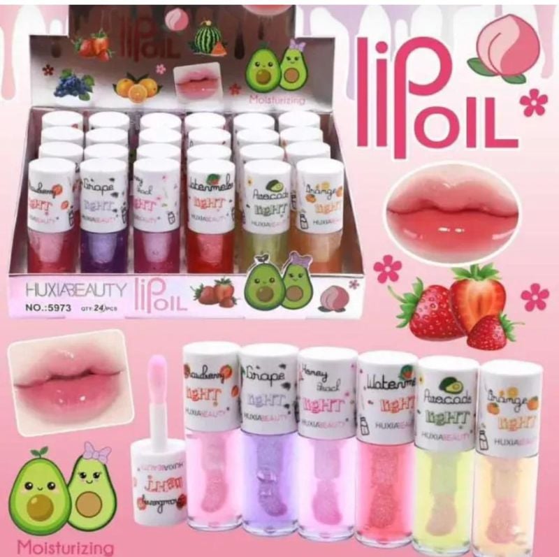 🍓 Lip Oil Huxia Beauty Light (frutas) 🍑🍇🍓