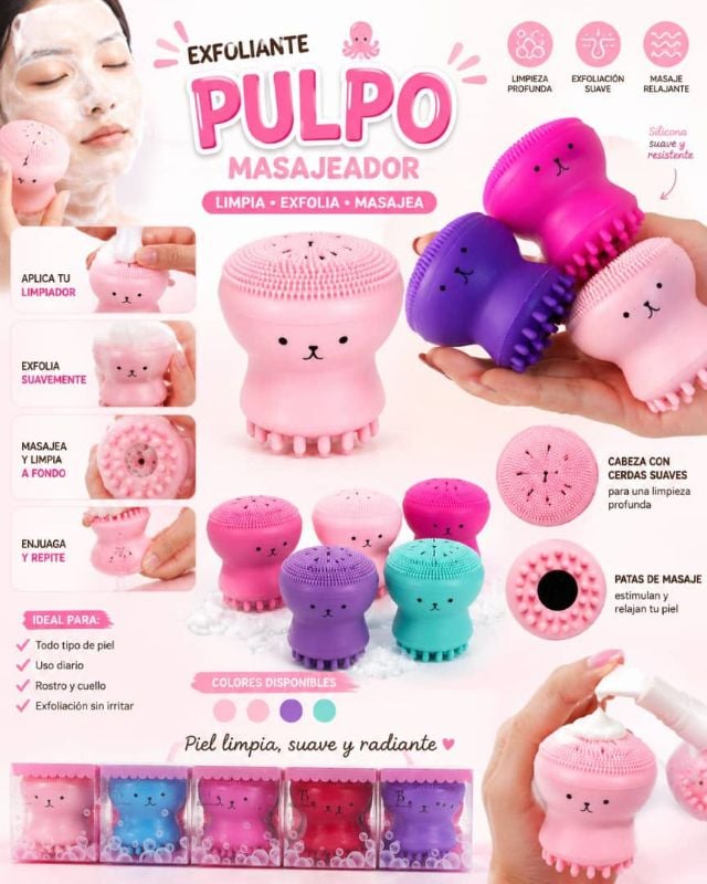 Pulpo masajeador facial