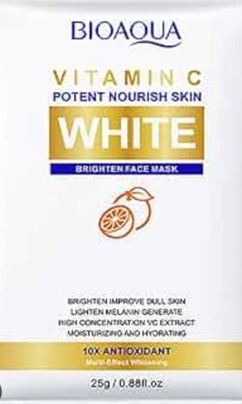 Mascarilla facial Blanca iluminadora con vitamina C