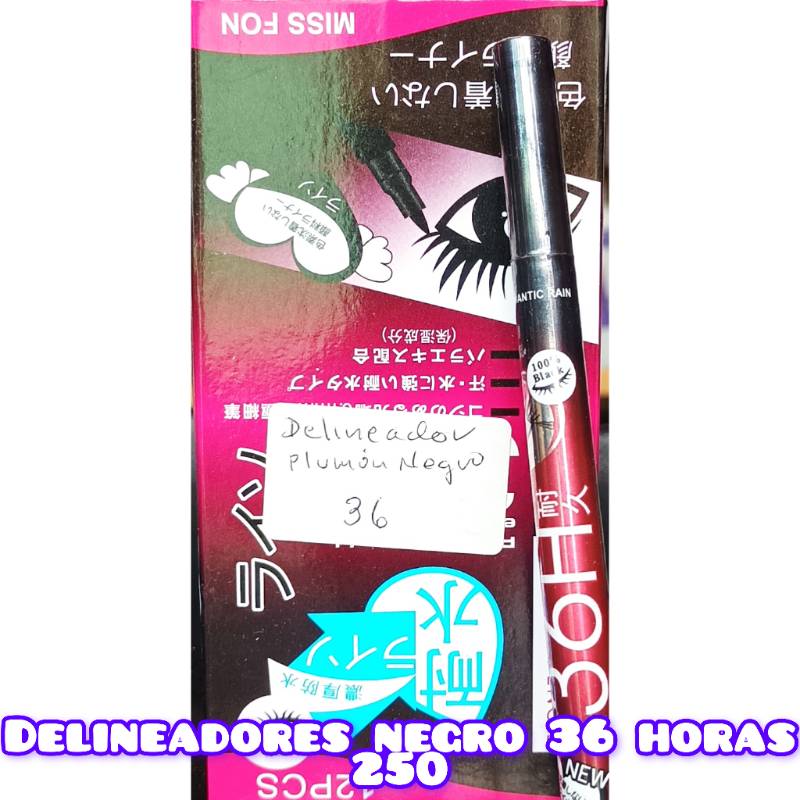 Delineadores de plumón 36h negro