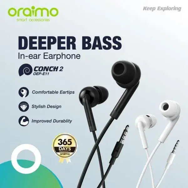 Oraimo Earphones White