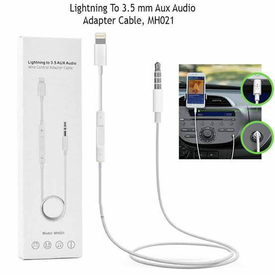 Lightning To 
3.5mm Aux Audio
Adapter Cable