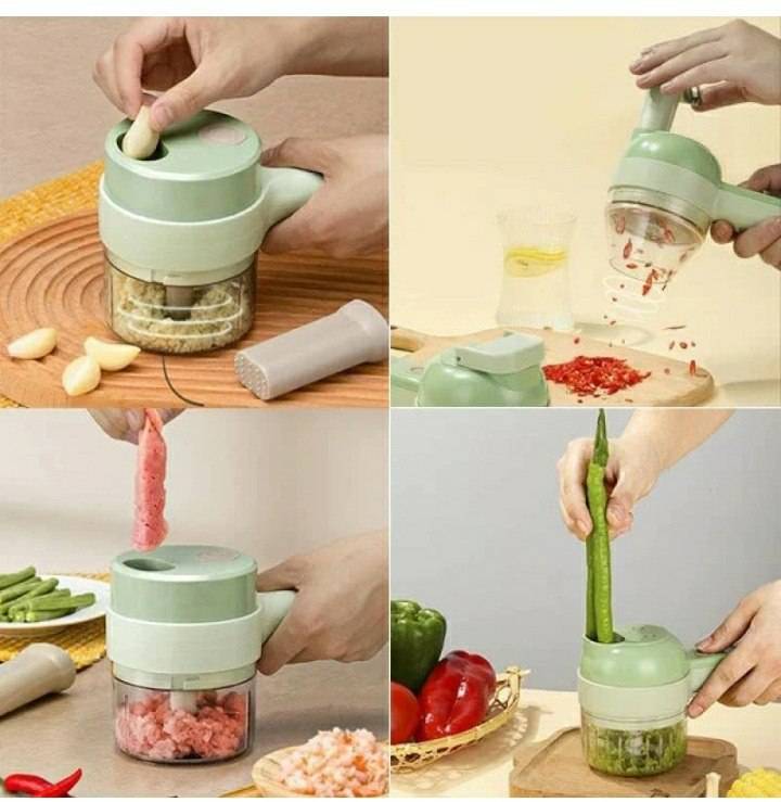Portable electric 
Vegetable cutter set