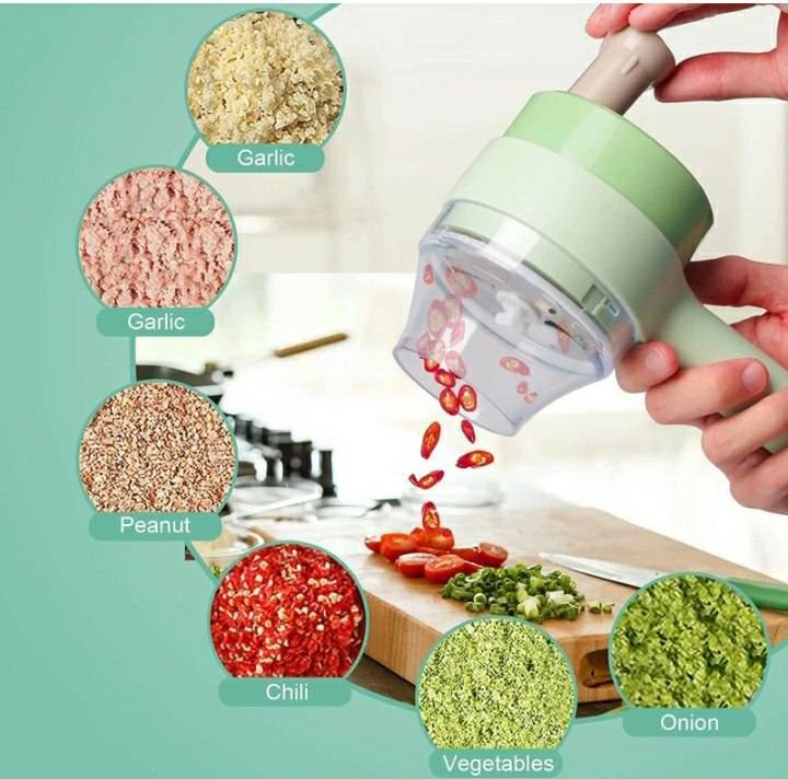 Portable electric 
Vegetable cutter set