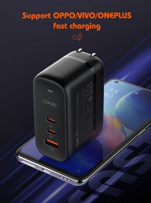 LDNIO 65W GaN Supper Fast Charger Q366