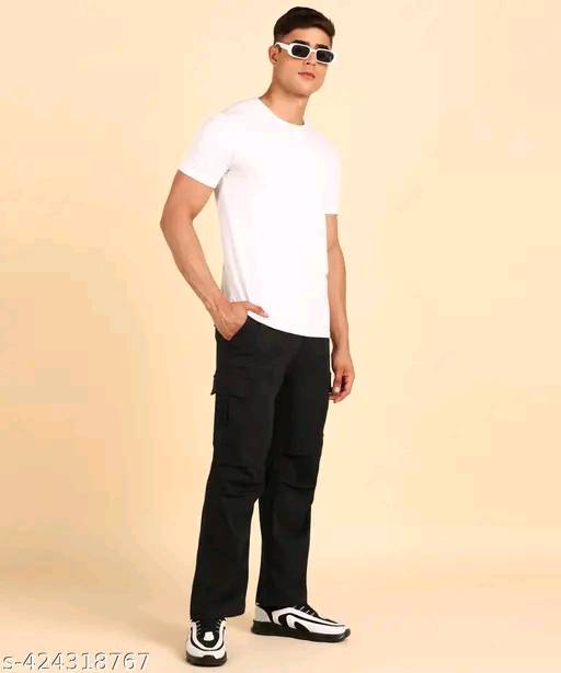 Best Quality Straight Fit Cargo Black.