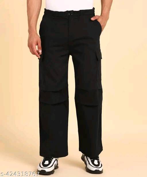 Best Quality Straight Fit Cargo Black.