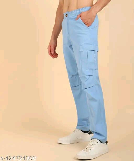 Best Quality Straight Fit Cargo light blue