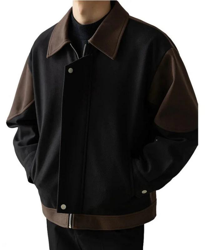 Men Checked Single-Breasted Shacket 2
