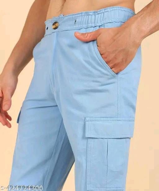 Best Quality Straight Fit Cargo light blue