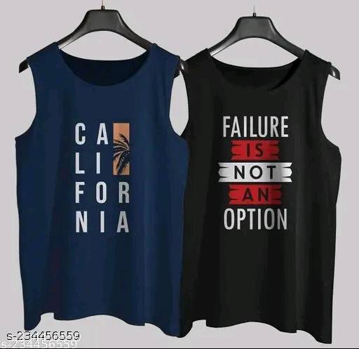 Fancy Cotton Printed Vest For Men's