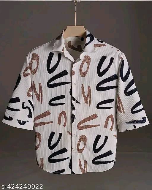Trendy Oversized Printed Shirt.