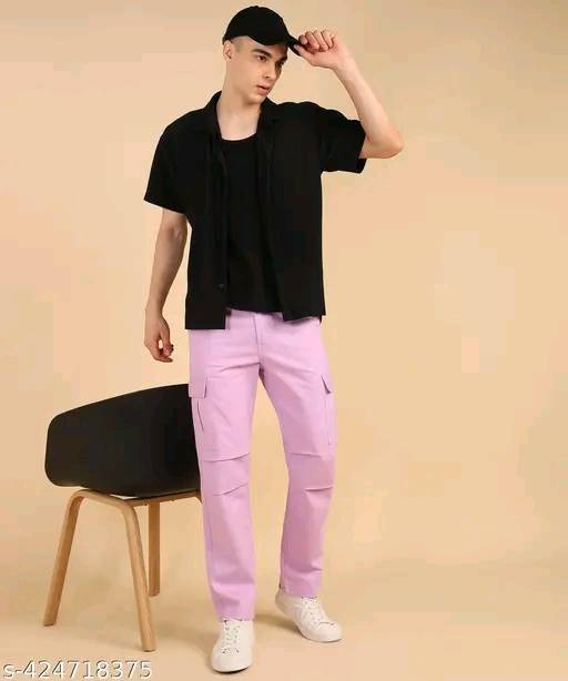 Best Quality Straight Fit Cargo pink