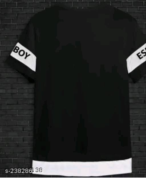 Printed Polyester Tshirt Black