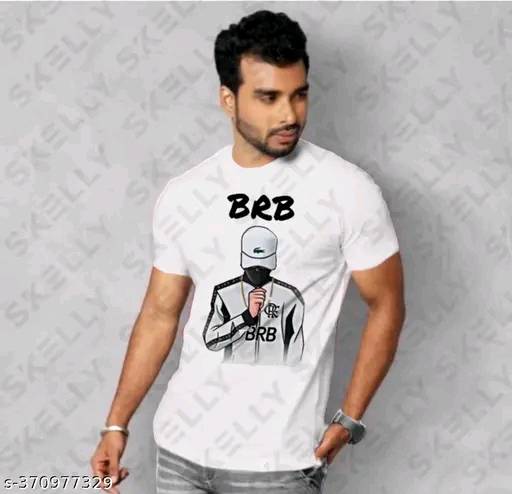 Mt-Short Sleve Printed White Pollyester Heigh Quality Polyester Tshirt For Casual Wear||Daily Wear BRBM