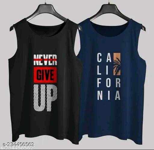 Fancy Cotton Printed Vest For Men's
