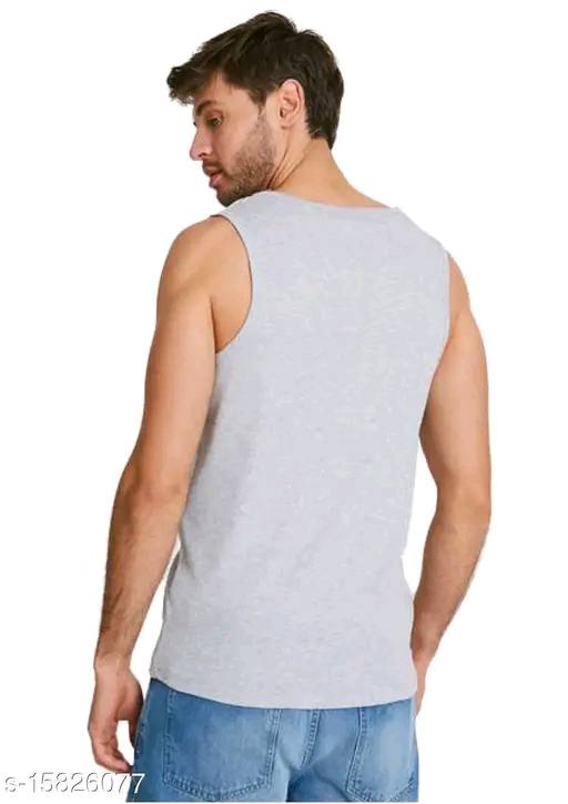 Men's Solid Pattern Sleeveless Tank Top