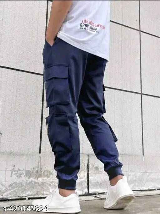 High Quality Slim Fit Cargo Blue
