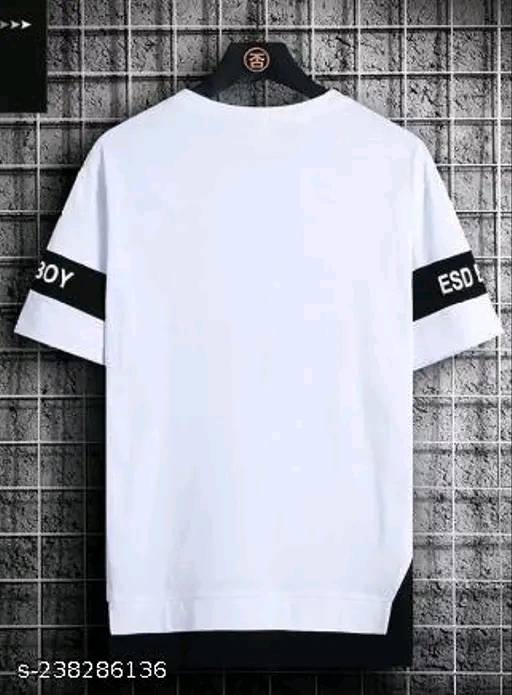 Printed Polyester Tshirt White