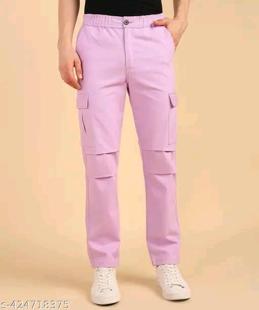 Best Quality Straight Fit Cargo pink
