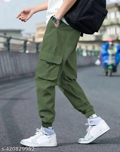 High Quality Slim Fit Cargo Light Green