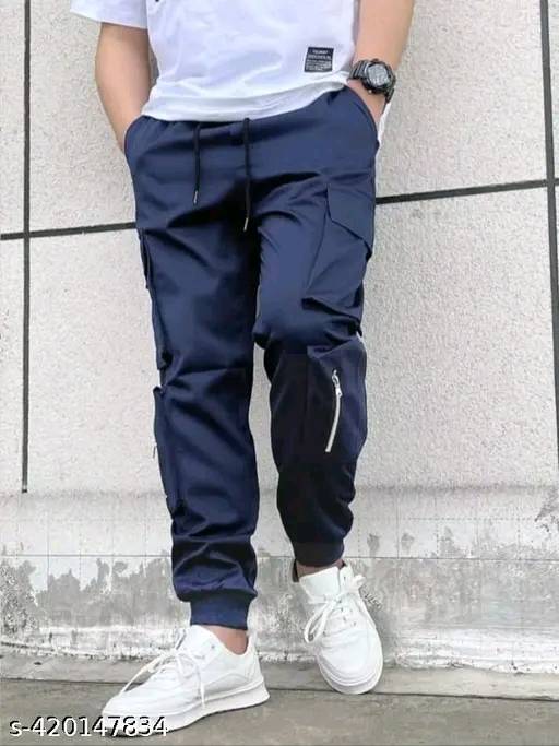 High Quality Slim Fit Cargo Blue