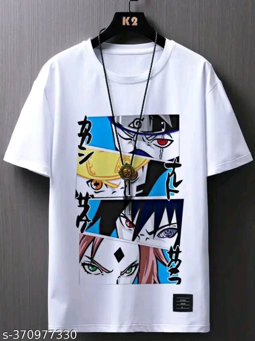 Mt-Short Sleve Printed White Pollyester Heigh Quality Polyester Tshirt For Casual Wear||Daily Wear CKR
