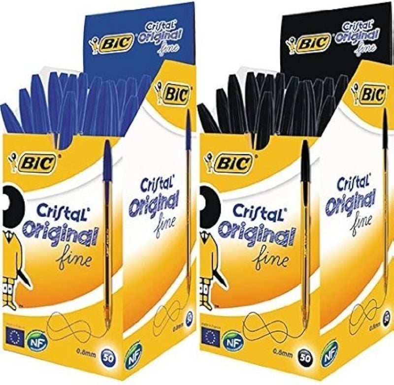 CAJA 50 BOLIGRAFOS BIC CRISTAL ORIGINAL