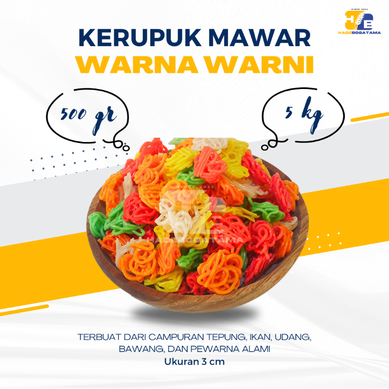 Kerupuk Warna Mawar