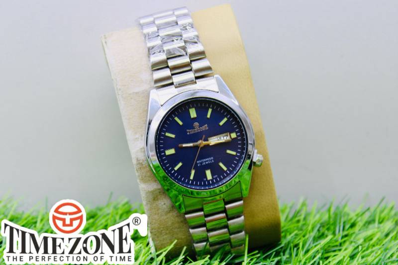 Gents TimeZone Stainless Steel Quartz Watch
