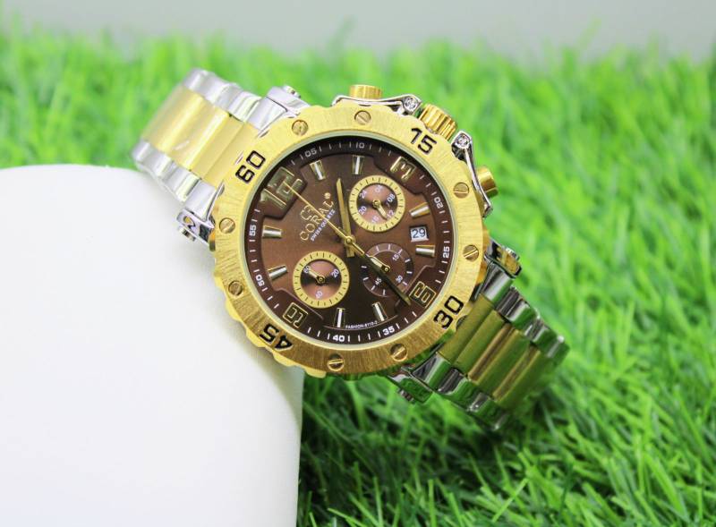 Coral Casio Model Men Chronograph Watch