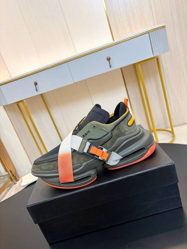 BALMAIN B BOLD KHAKI COMBO SNEAKER PREMIUM