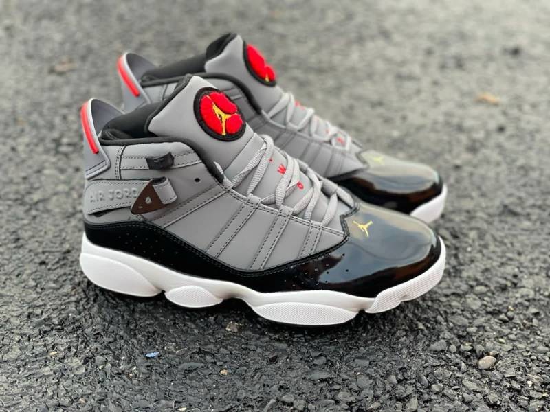 Nikee Air Jordan 6 Rings Smoke Grey Black Red