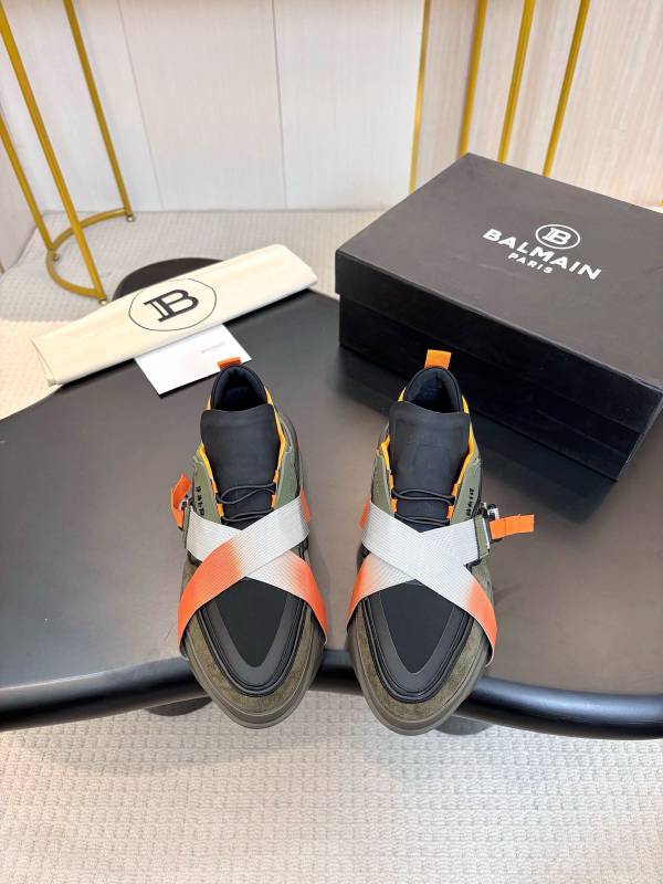 BALMAIN B BOLD KHAKI COMBO SNEAKER PREMIUM