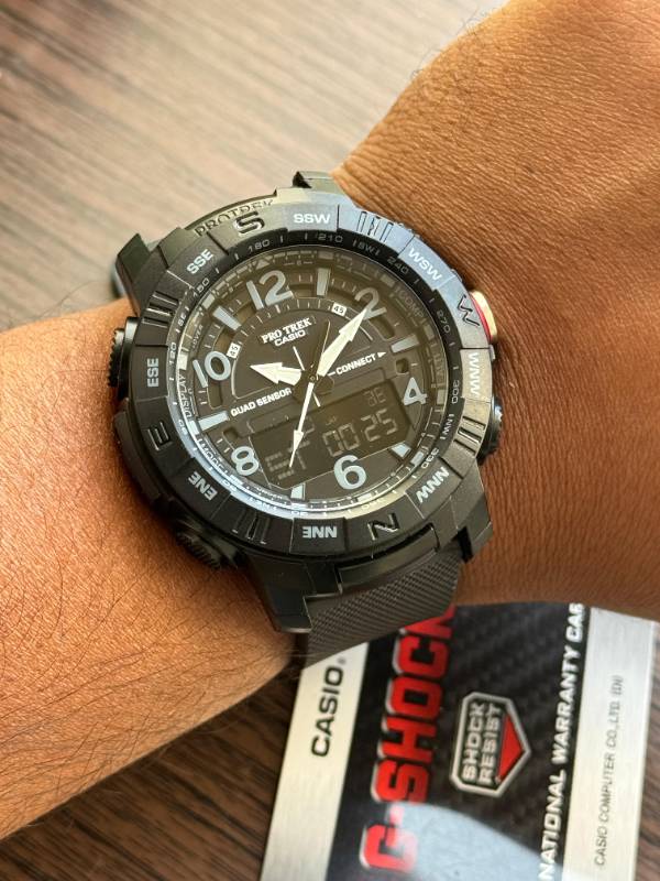 The Casio Pro Trek exudes rugged elegance with its bold design, advanced functionality, and adventure-ready build.