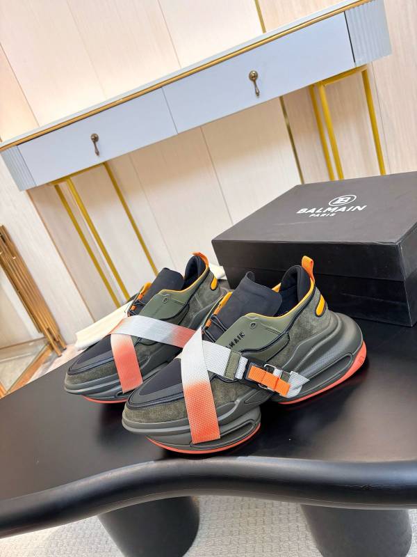 BALMAIN B BOLD KHAKI COMBO SNEAKER PREMIUM