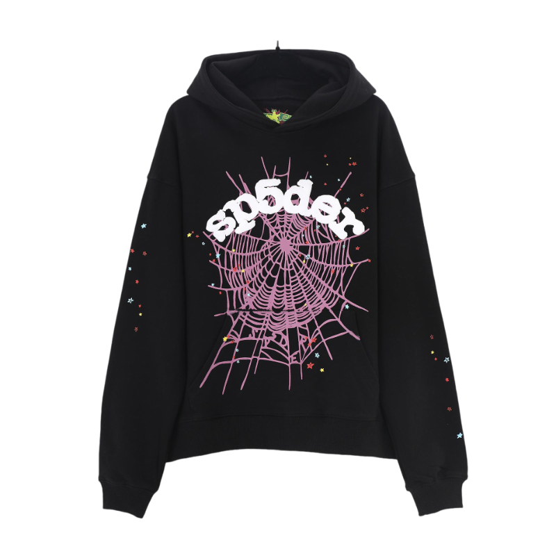 Spider Web Hoodie Black