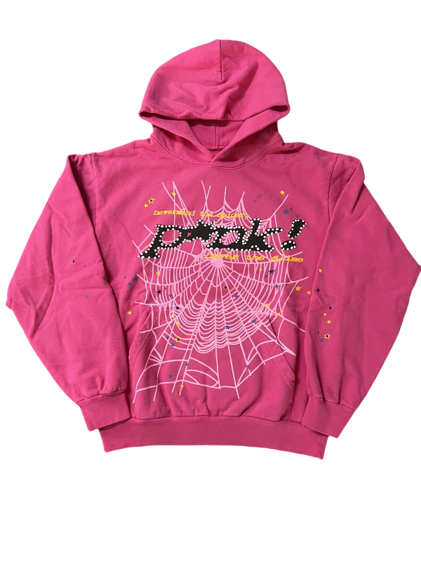 Spider 'PUNK' Hoodie Pink