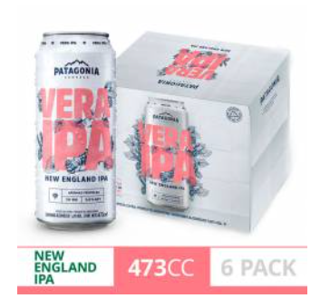 Cerveza Patagonia Vera IPA Lata 6 Unid